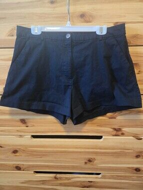 H&M Women's Blue Casual Cotton-Blend Shorts. Size 14.